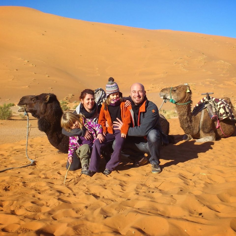 Marruecos desierto con niños